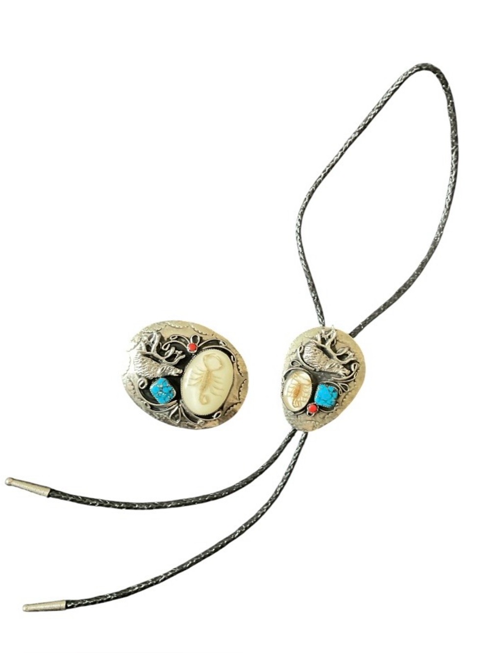 Vintage Southwestern Bolo Tie & Belt Buckle Set